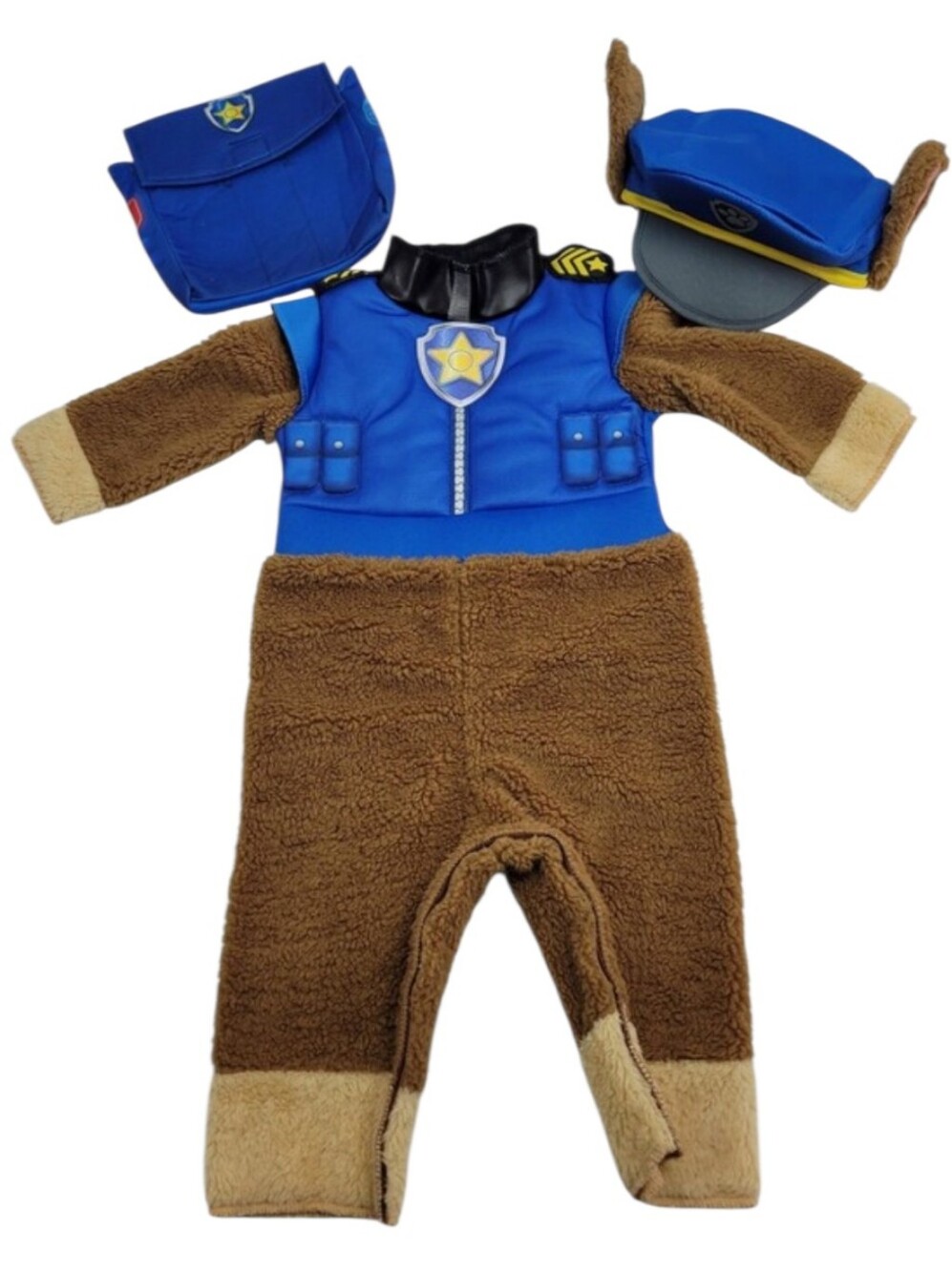 Kids Police Paw Patrol Costume Blue and Brown - Toddler